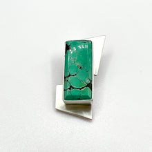 Load image into Gallery viewer, Turquoise Geometric Brooch
