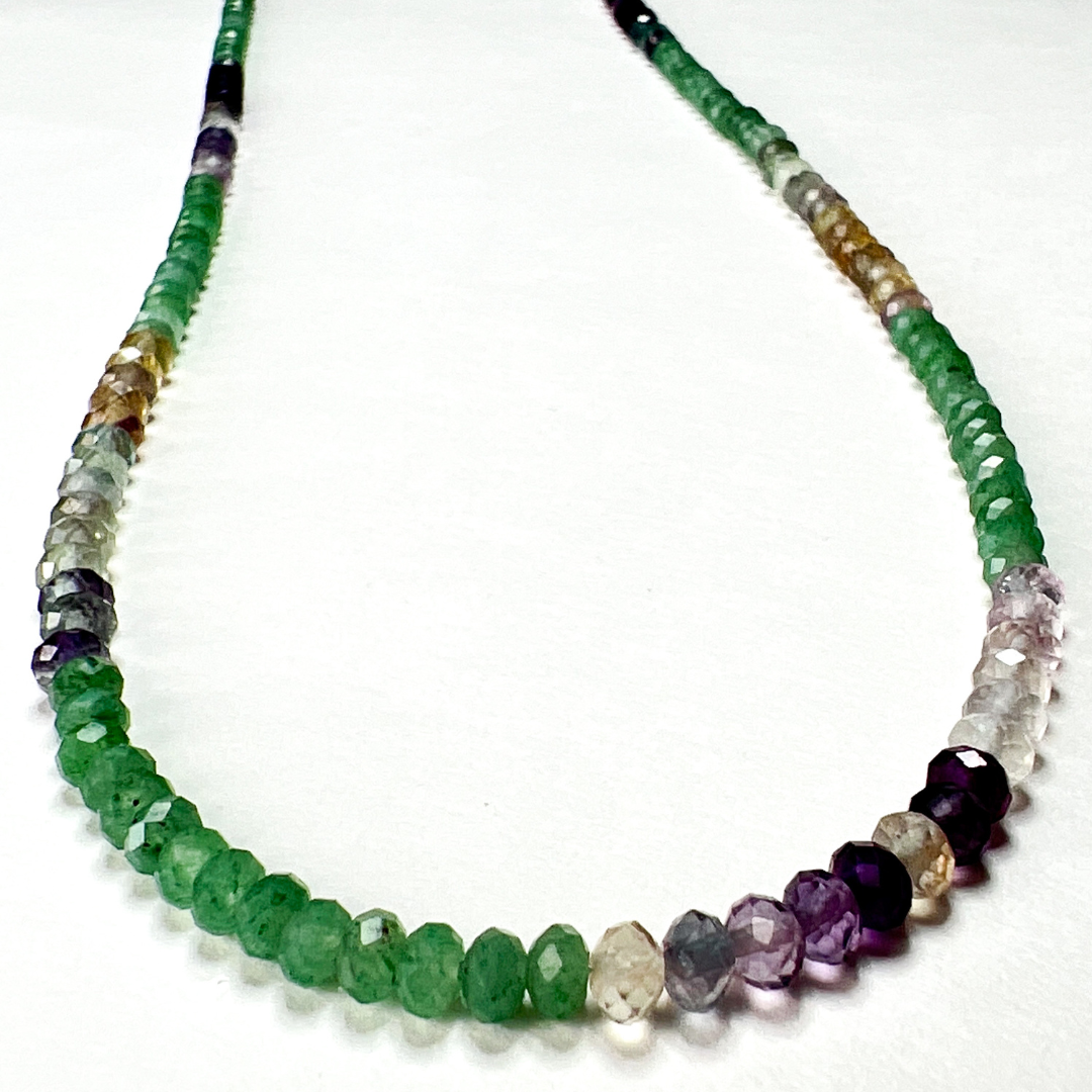 Bead Colourful Green Necklace