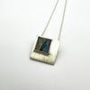 Squared Labradorite Silver Pendant