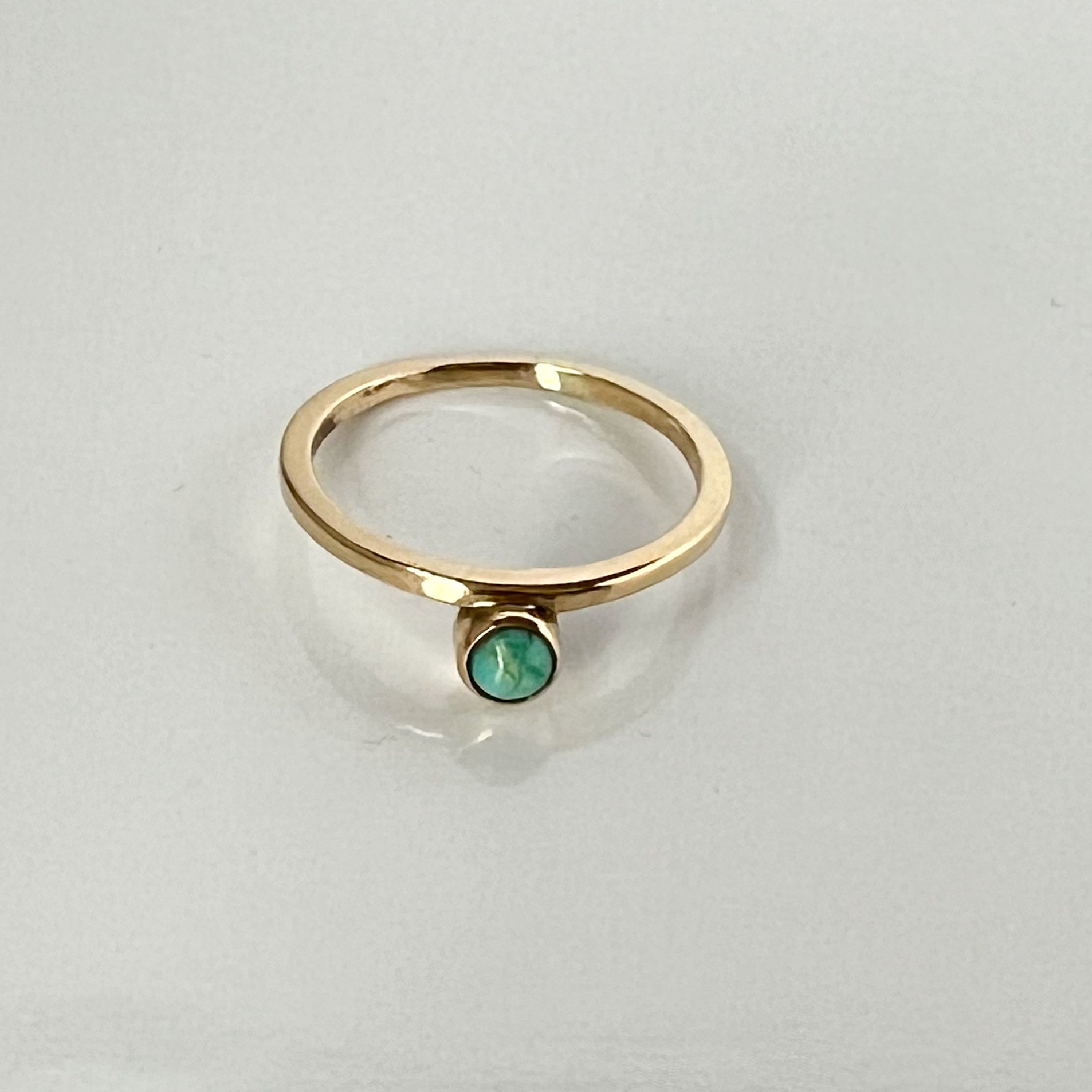 Gold Side Turquoise Ring