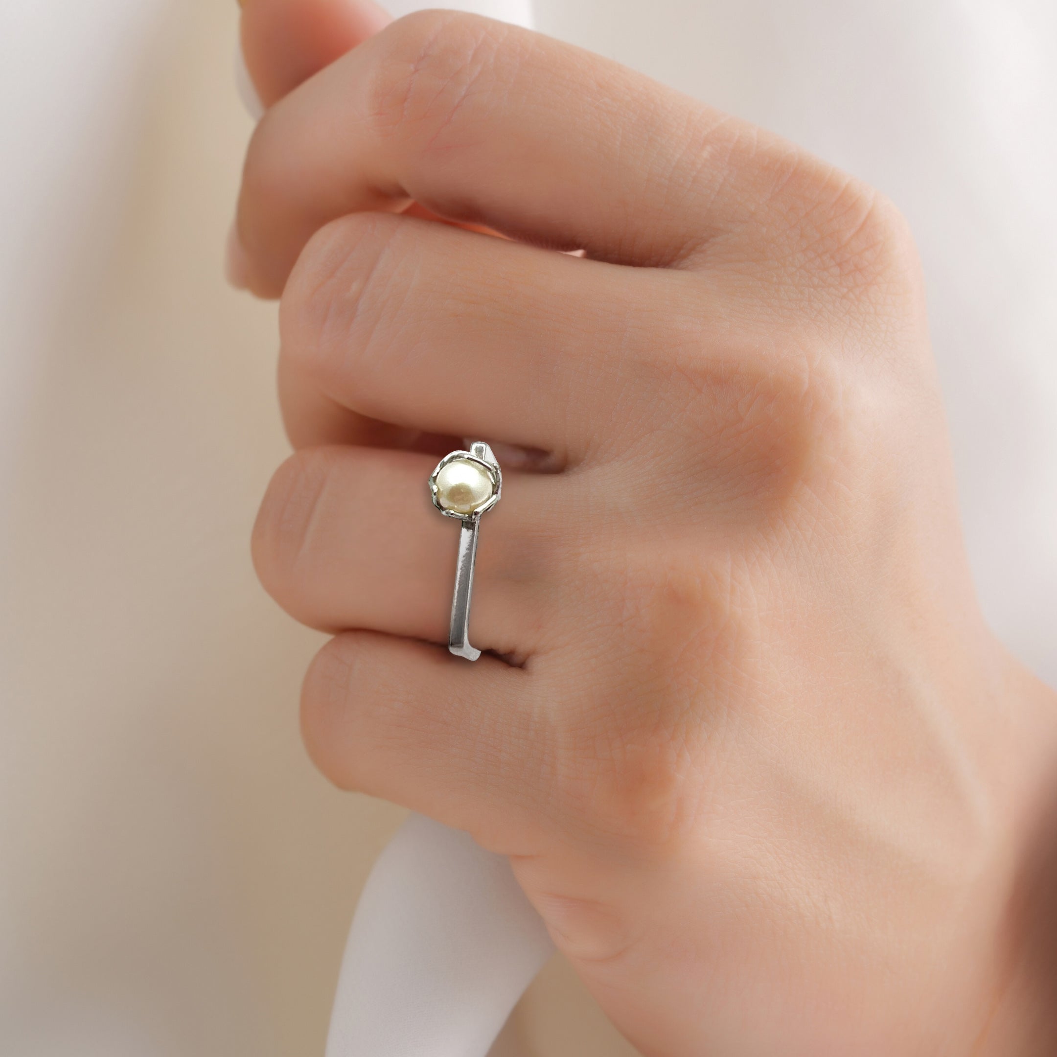 Contemporary Pearl Ring