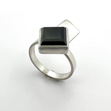 Load image into Gallery viewer, Geometric Black Spinel Ring

