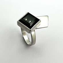 Load image into Gallery viewer, Geometric Black Spinel Ring
