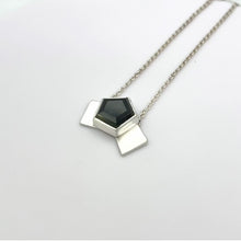 Load image into Gallery viewer, Geometric Bow Black Spinel Necklace
