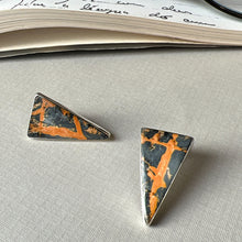 Load image into Gallery viewer, Abstract Earrings - Maligano Jasper Silver Earrings
