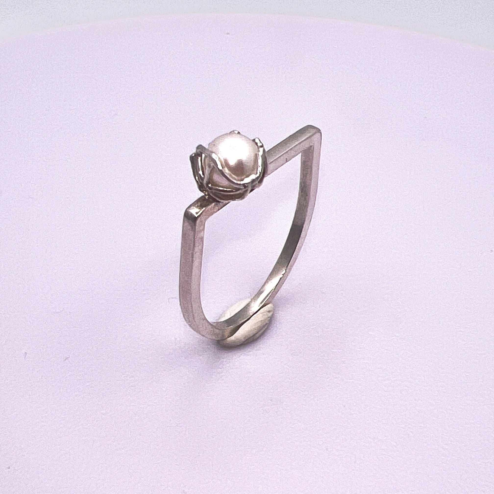 Contemporary Pearl Ring