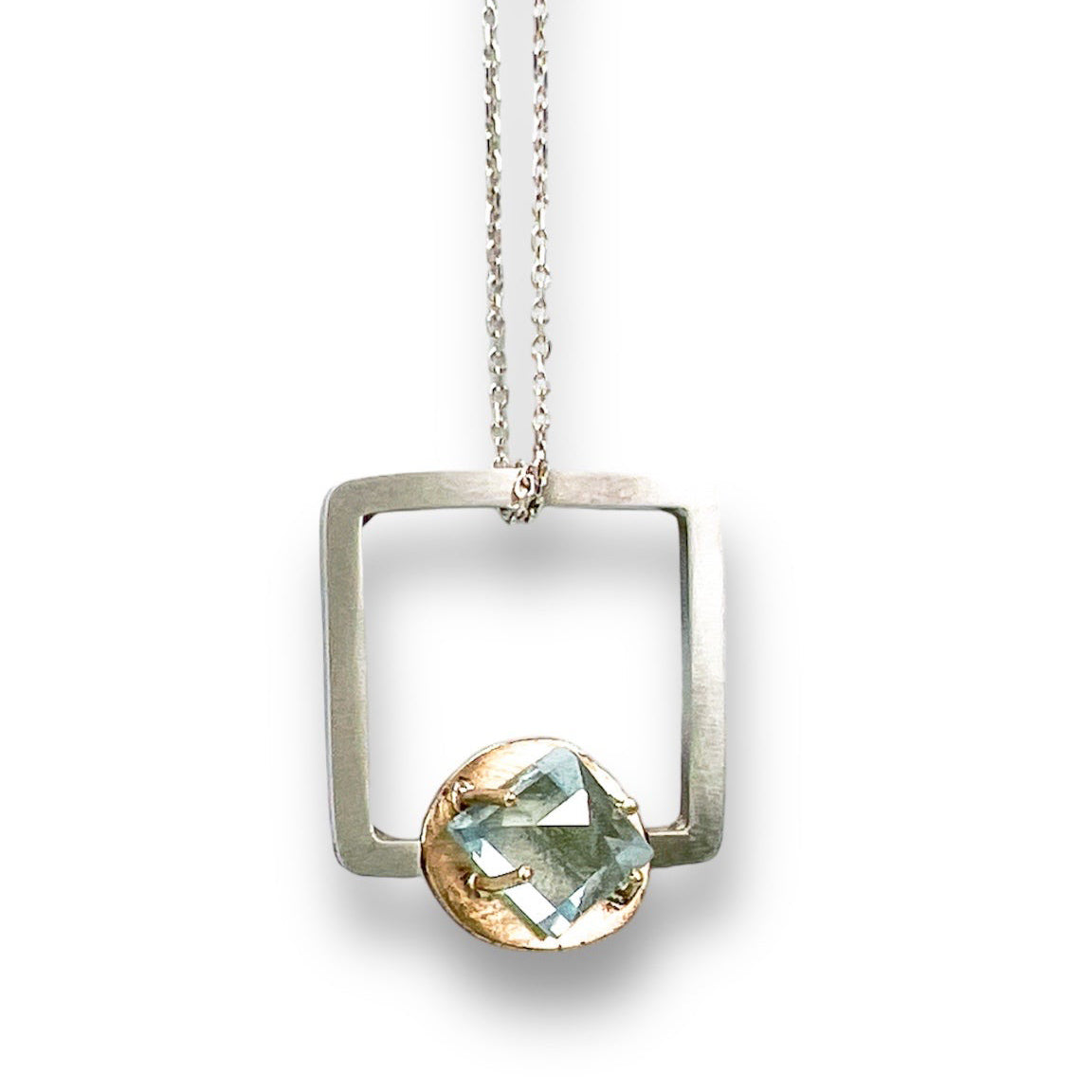 Aquamarine Squared Ring & Pendant