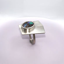 Load image into Gallery viewer, Geometric Abalone Ring

