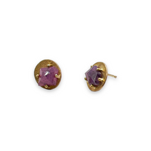 Load image into Gallery viewer, Gold Pink Sapphire Earrings
