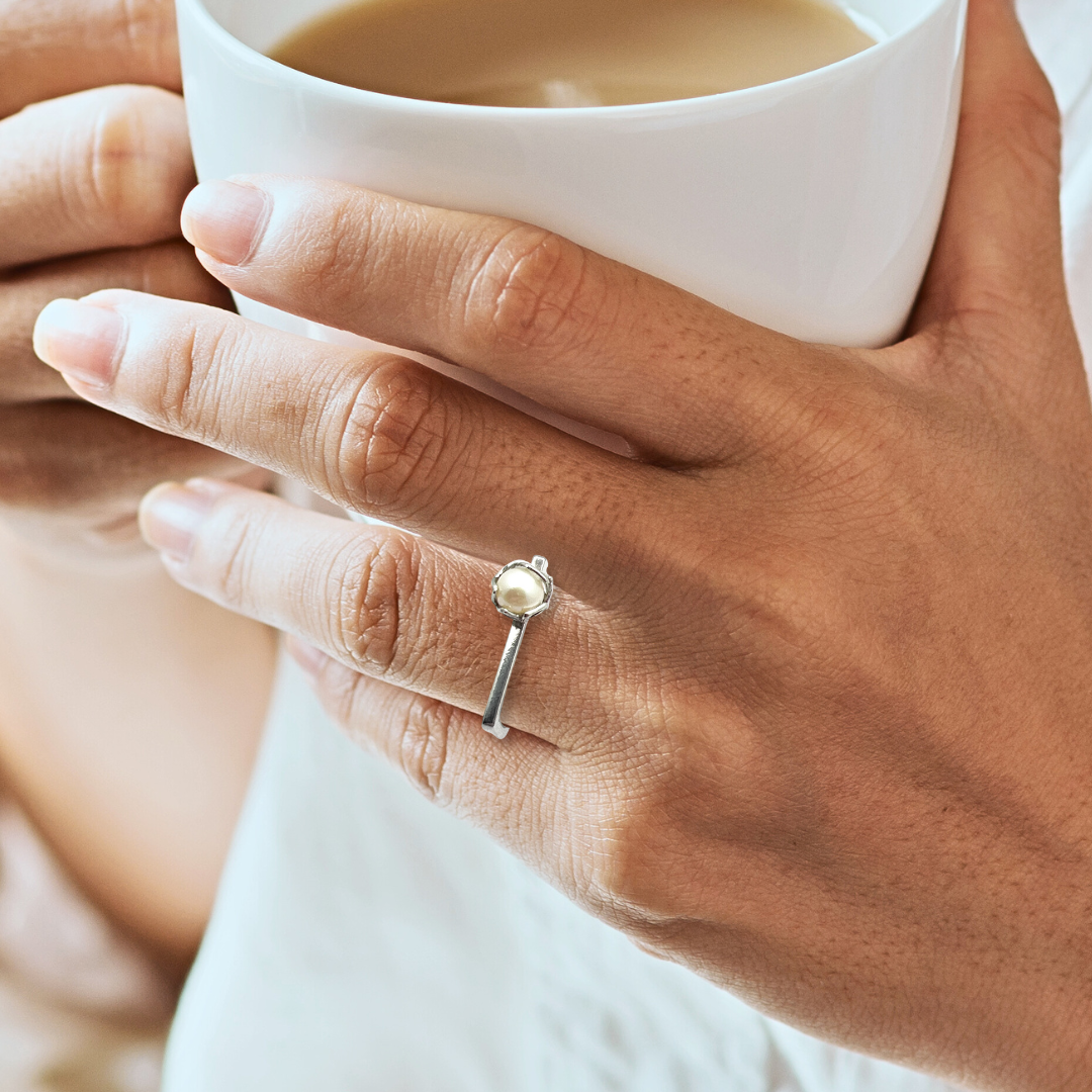 Contemporary Pearl Ring