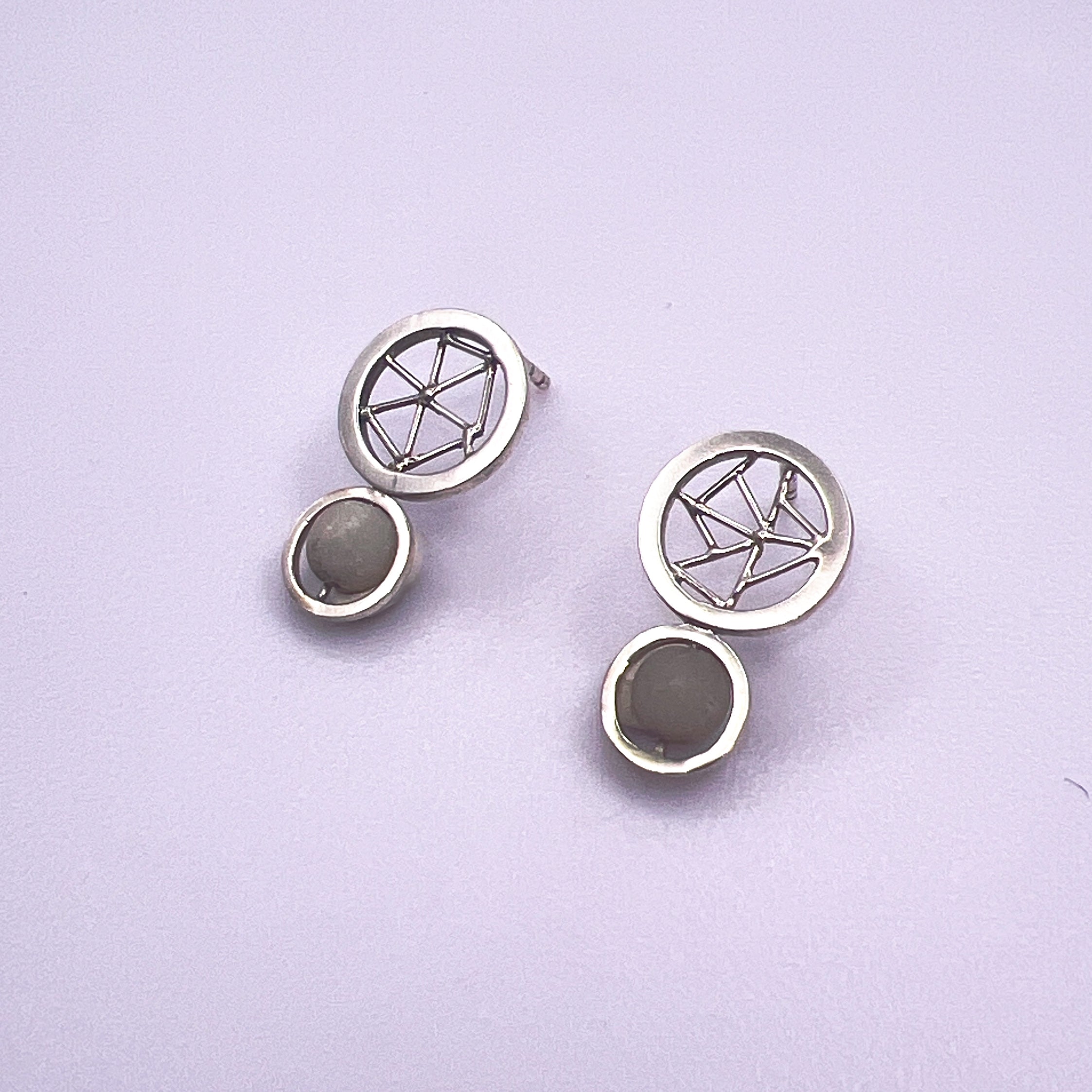 Two Circles Stud Earrings