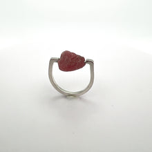 Load image into Gallery viewer, Raw Ruby Silver Ring
