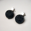Lava Round Square Stud Earrings