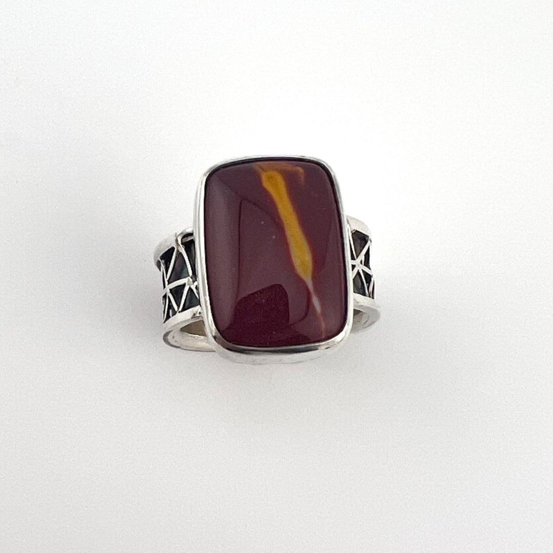 Polychrome Jasper Silver Ring