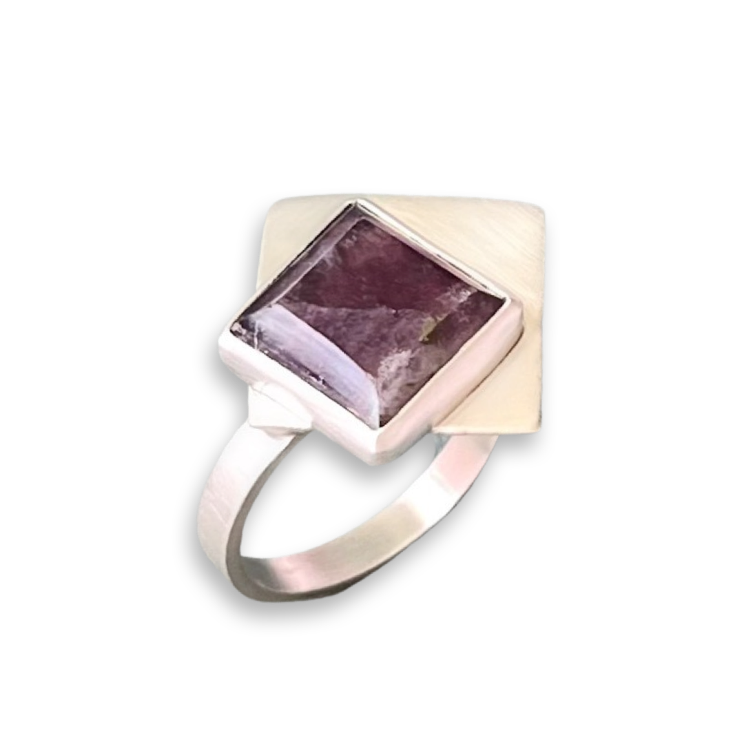 Squared Amethyst Ring