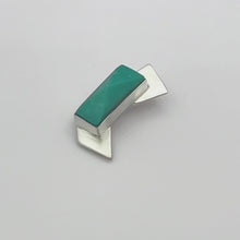 Load and play video in Gallery viewer, Geometric Rectangular Turquoise Pendant
