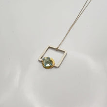 Load and play video in Gallery viewer, Aquamarine Squared Ring &amp; Pendant
