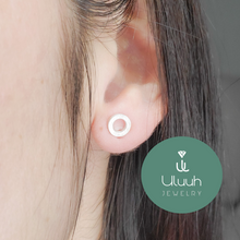 Load image into Gallery viewer, Rustic Circle Stud Earrings
