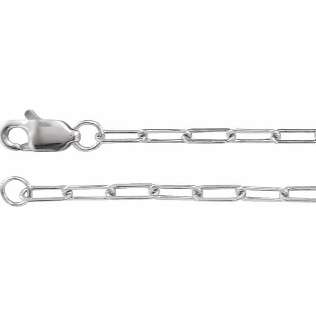 Elongated Flat Link Chain 1.95 mm