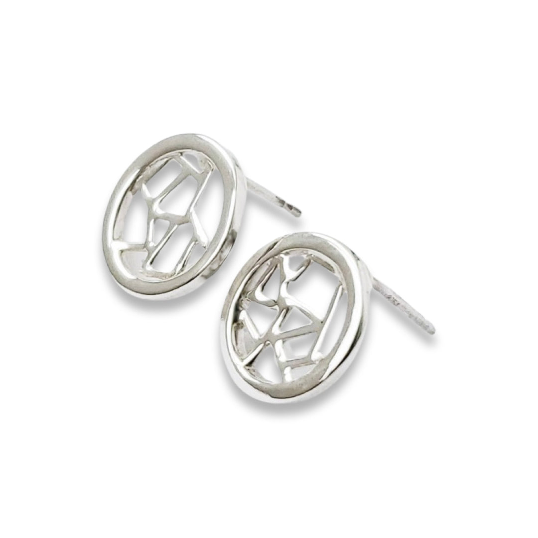 Net Stud Earrings