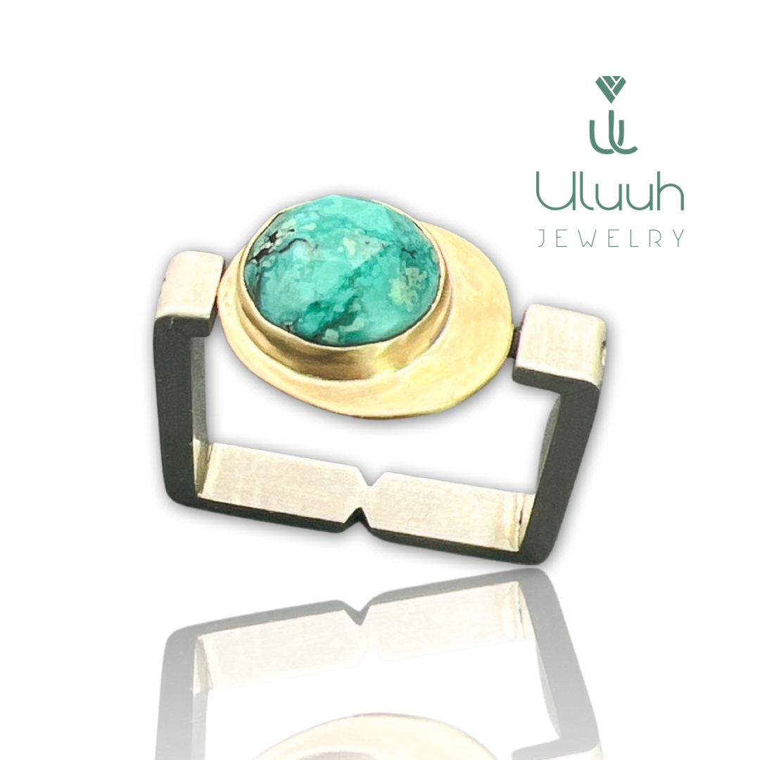 Turquoise Squared Ring & Pendant