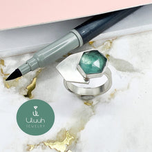 Load image into Gallery viewer, Leaf Ring - Teal Fluorite Ring
