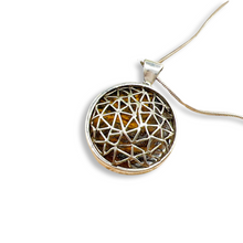 Load image into Gallery viewer, Net Pendant with Tiger&#39;s Iron Gemstone
