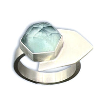 Load image into Gallery viewer, Leaf Ring - Teal Fluorite Ring
